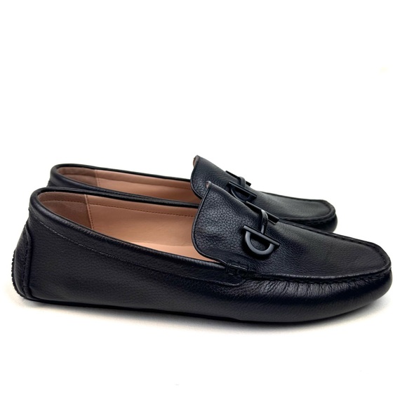Cole Haan loafers horse bit black leather driving flats moc toe classic preppy - Picture 2 of 10